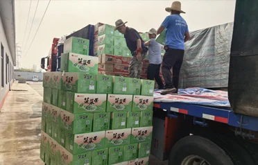 Ke manakah perginya mi bayam 70g selepas dimuatkan di Qinhuangdao? Bagaimanakah Dongyang Food memberi perkhidmatan pada pasaran domestik dan antarabangsa secara serentak?